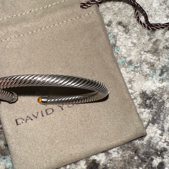 David Yurman 5mm Citrine Cable Bracelet w/ Diamonds - Picture 6 of 14